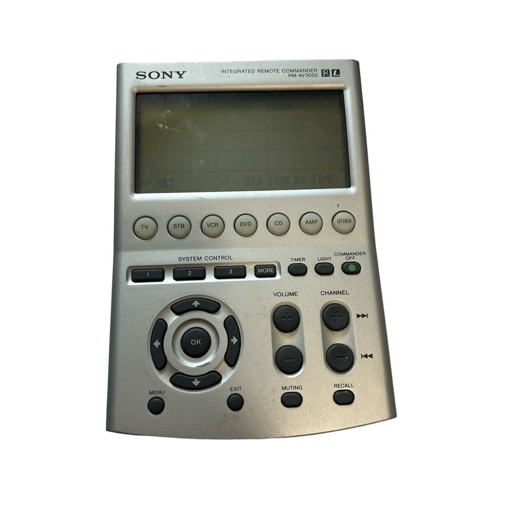 SONY (RM-AV3000) Integrated 18 Component‎ Universal Remote Commander Works